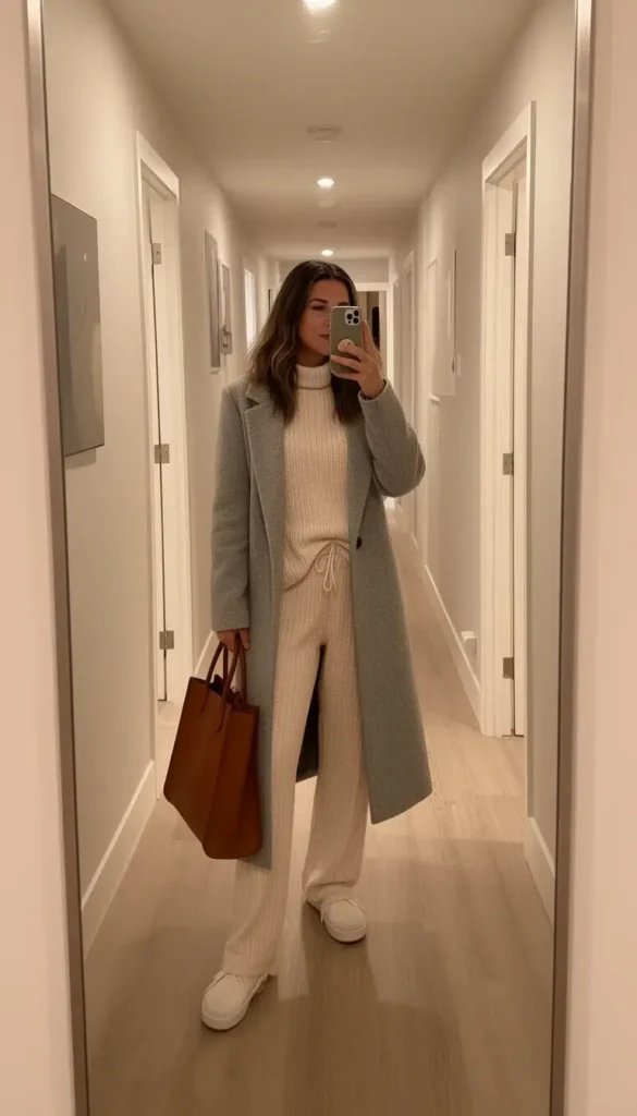 Comfort focused winter outfit styled for everyday wear.