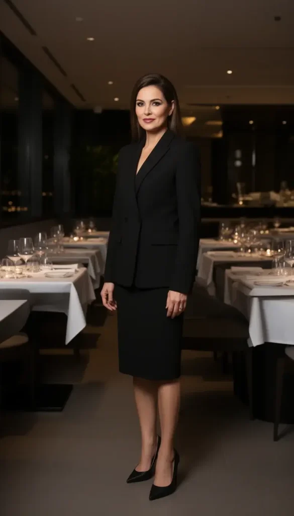 Tailored blazer dress styled for Valentine’s Day dinner